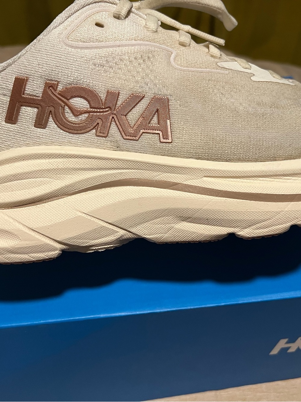Hoka One One Blue Shoe Box — W Clifton 10 Label